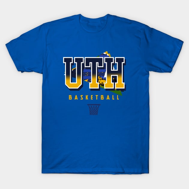 Utah Basketball Retro T-Shirt by funandgames